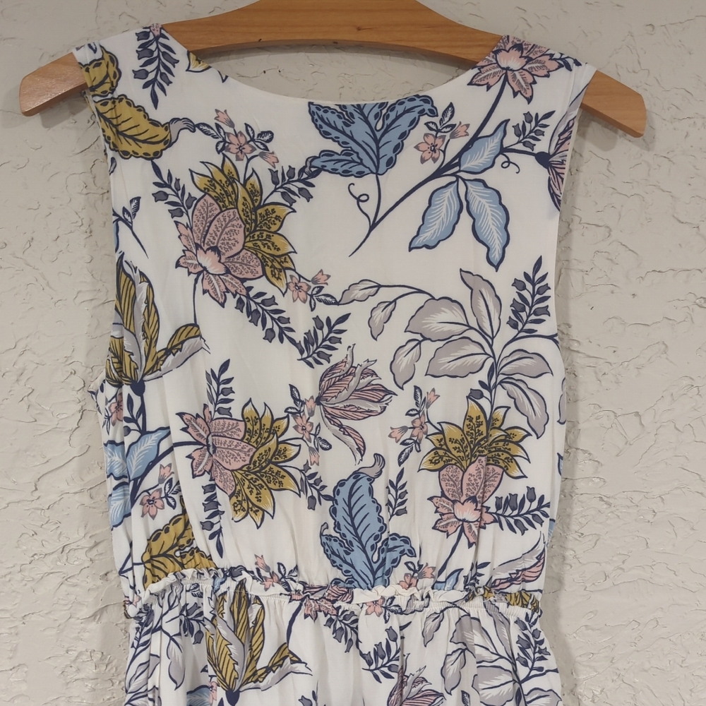 Rachel Zoe White Floral Sleeveless Dress Knee Length Women's 4 Easter Spring - Picture 9 of 16